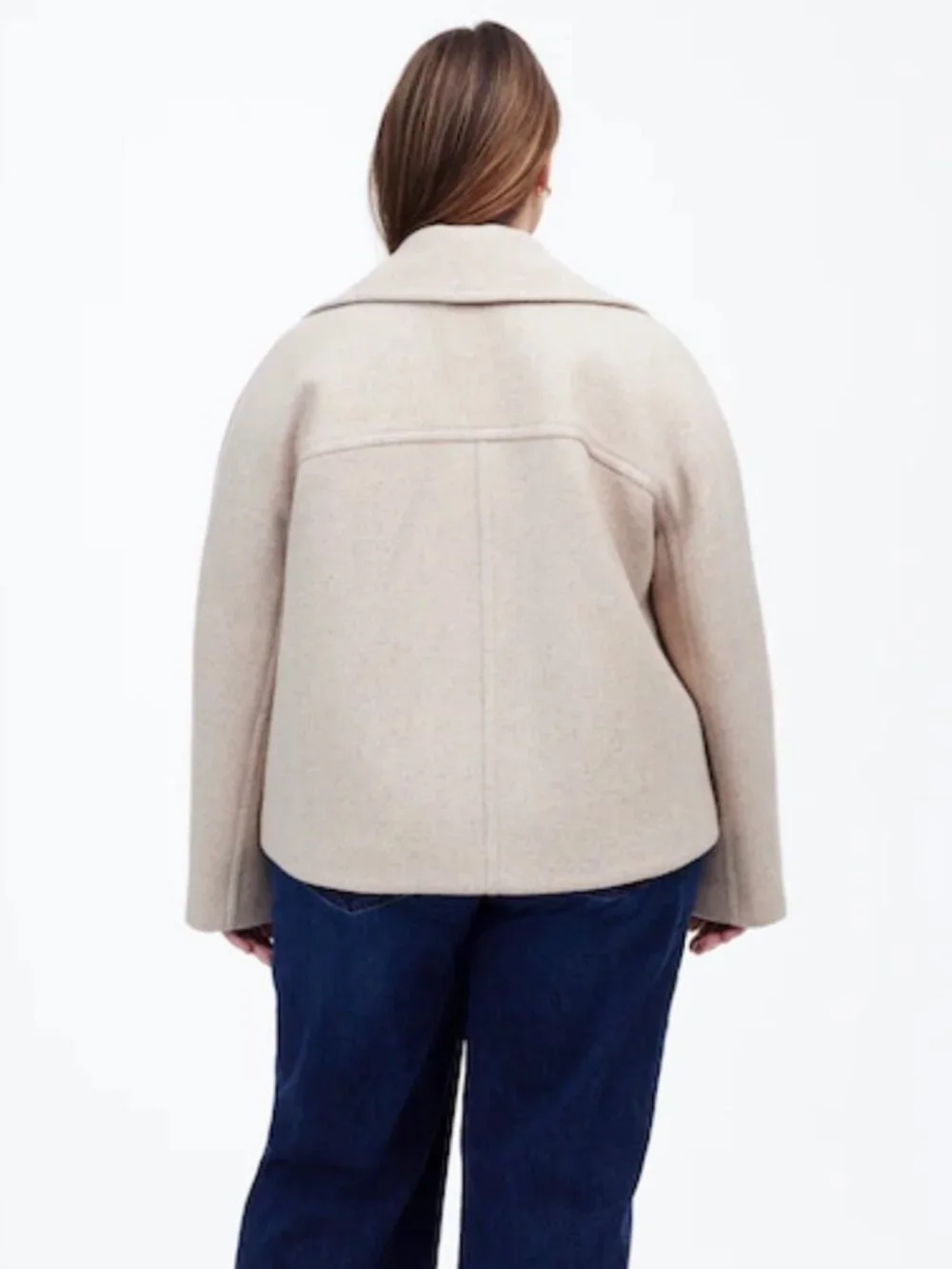 MADEWELL OVERSIZED-COLLAR SHORT PEACOAT SIZE 2X